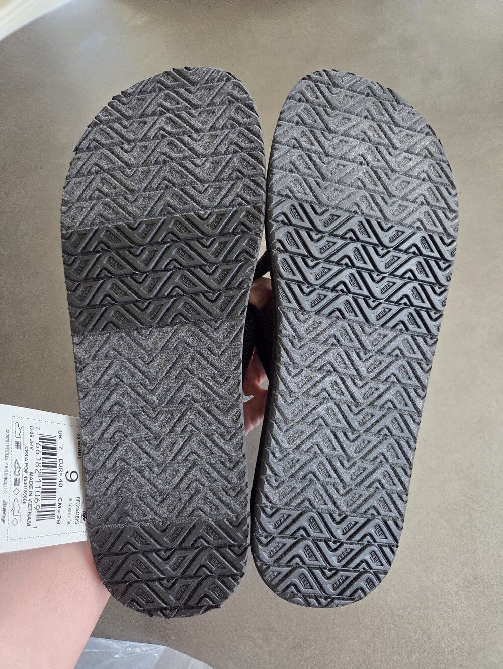 Reef Womens Black Sandy Water Friendly Flip-Flops Size 9 NWT - Picture 5 of 6